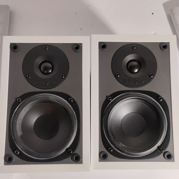 Pair Rare White Velodyne CHT-14WV Bookshelf Satellite Speakers 2002 - Picture 15 of 16